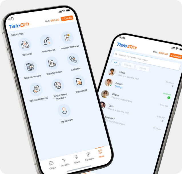 TeleGlo app features